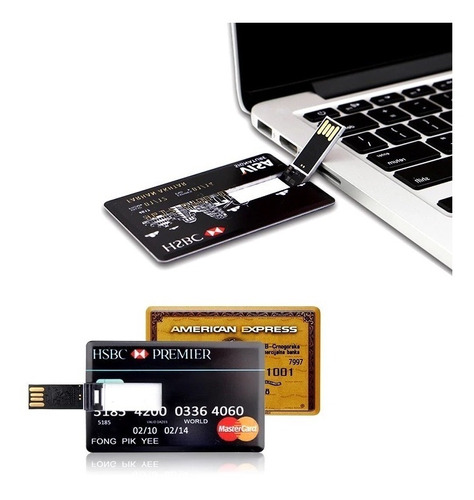 Pendrive 64 Gb Tarjeta De Crédito Usb 2.0 Visa Master Ae