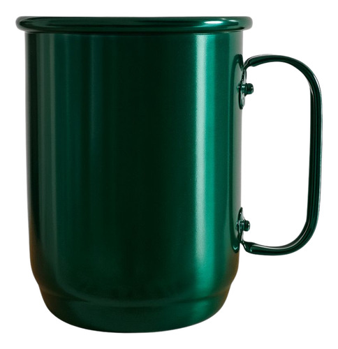 Caneca De Alumínio 550ml Lisa - 10 Unidades Verde