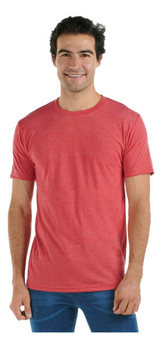 Polera Cuello Redondo Jaspeada Hombre