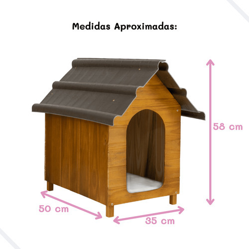 Casinha Casa De Madeira Pet Para Cachorro Cães Ecológico N2