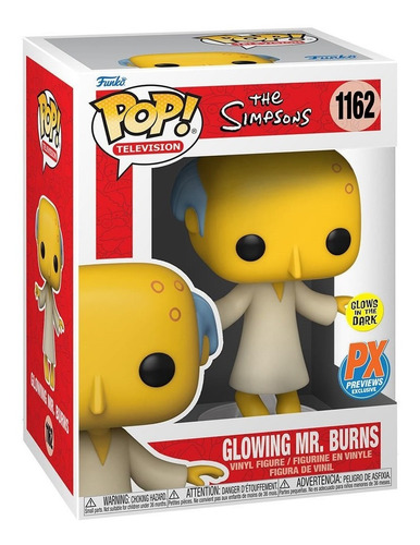 Glowing Mr Burns 1162 Funko Pop The Simpsons Px Exclusivo