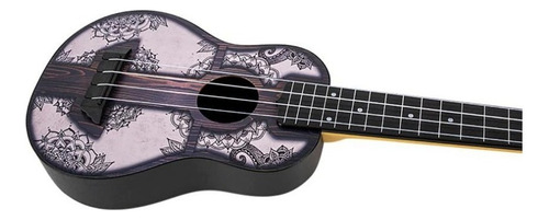 Flight Tus40 Mw Ukulele Soprano Acustico Mandala Wood Funda Color Gris