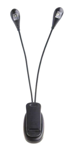 Luminária 2 Led Clip 2 Hastes Flexível Portátil Multiuso