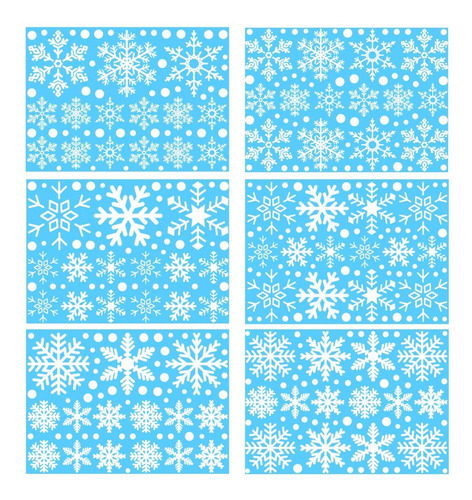 Lansian - Pegatinas Adhesivas Para Ventana De Copos De Nieve