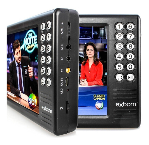 Tv Digital Tela 7 Hd Portátil Com Bateria Usb Rádio Fm Mp3