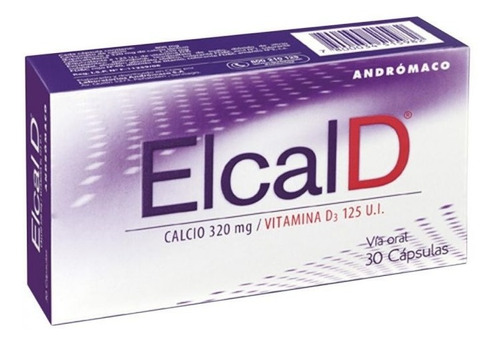 Elcal D (calcio 320mg Y Vit D3 125ui) 30 Cápsulas.
