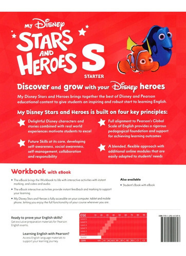 My Disney Stars And Heroes Starter Workbook+e-book, De Amanda Davies. Editorial Pearson, Tapa Blanda En Inglés, 2022