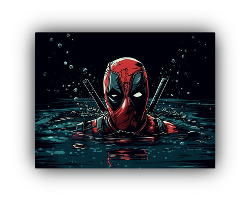 Arte De Pared Imagen Dead Pool Super Heores 60x40cm