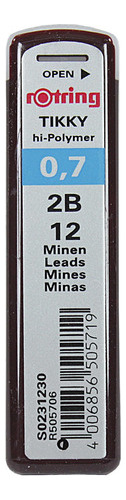 Minas Grafito  Rotring (12u)  2b 0.7mm