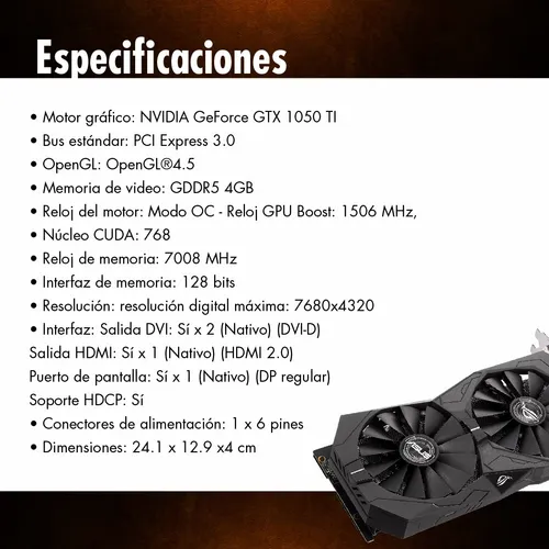 Asus gtx 1050 ti strix características new arrivals