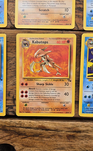Pokemon Lote 12 Cartas Tcg Fossil 1999 Nm Ingles Lote 12 Tarjetas Fossil Inglés (Usado)