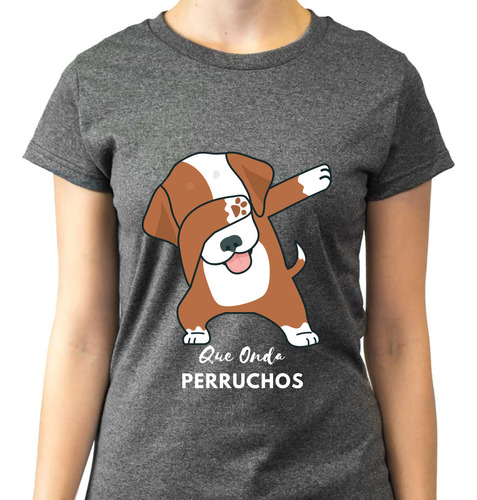 Playera Mujer Jaspeada Que Onda Perruchos 02