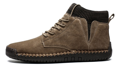 Botas De Senderismo Para Hombre Moda Cuero Tobillo Bajo