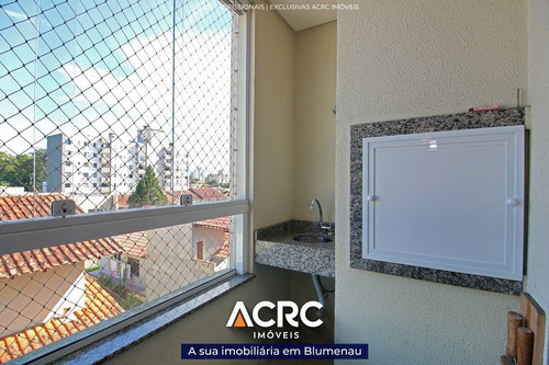 Imagem 3 de 14 de Acrc Imóveis - Apartamento Semimobiliado Com Sacada E Churrasqueira Para Venda No Bairro Fortaleza - Ap04322 - 69355089