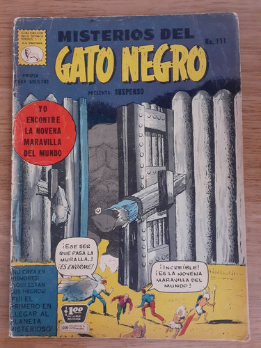 Cómic Misterios Del Gato Negro Número 111 La Prensa 1960