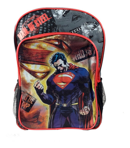 Mochila Escolar Para Niños Superman Multicolor Log-on 