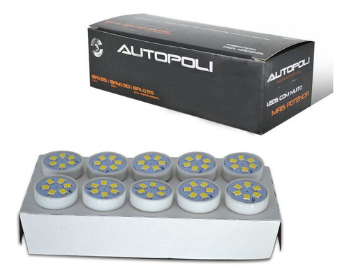 Lampada Carro Led Autopoli 1 Polo 1,8w 24v Branca Caixa