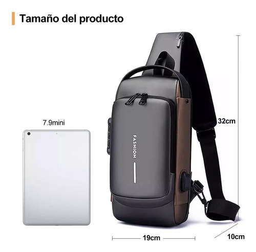 Mochila Impermeable Bolsos Para Hombre Antirrobo Con Carga Bolso Para Hombre Mochila Cruzada Mochilas De Viaje Mochila Para Viaje