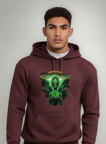 Sudadera Caballero Alien Verde