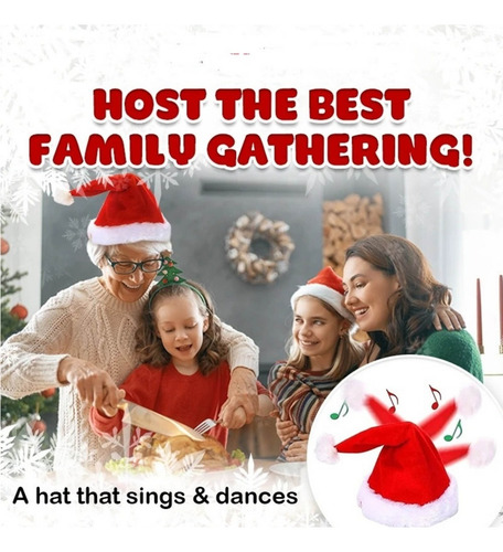 Sombrero Navideño D Sombrero Musical Navideño Gorro Eléctric