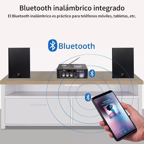 Amplificador audio de casa Bluetooth 12v/110v 600w,Auto amplificador de audio bluetooth