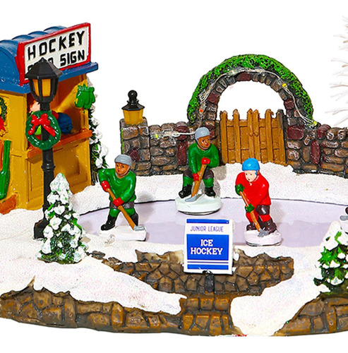 Nuevo Navidad Música Luminosa Casa Nieve Decoración