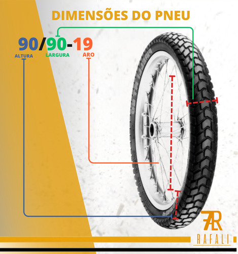 Pneu Dianteiro Mt60 Bros Xre 190 Crosser 90/90-19 Pirelli