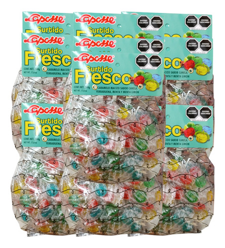 Caramelo Surtido Fresco 1kg Canela Yerbabuena Menta Limón