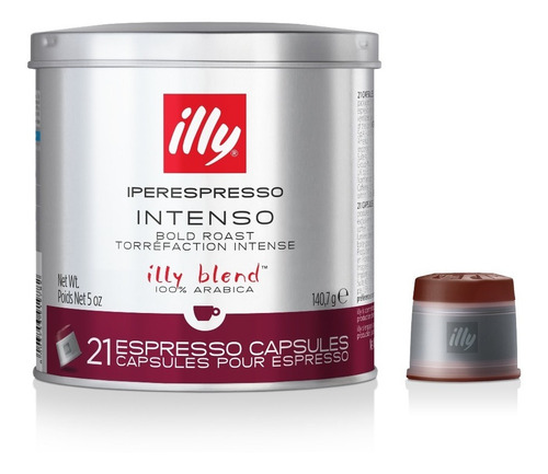 Imagen 2 de 3 de Cafe Illy, 21 Caps Iperespresso Intenso, 100% Arábica