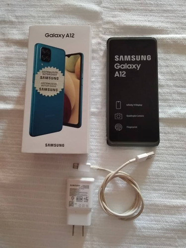 Samsung Galaxy A12 Con Factura, Caja Y Cargador.