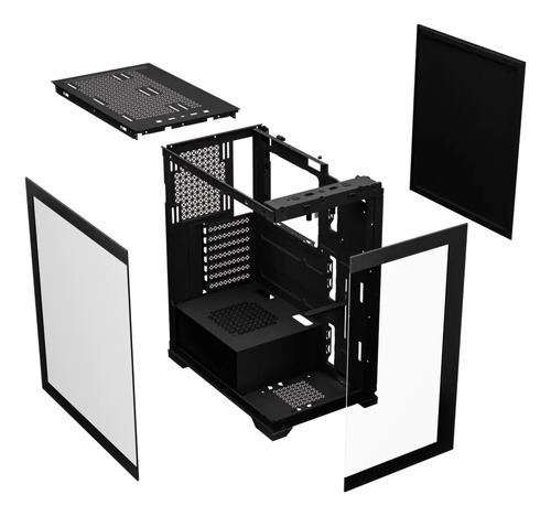 Gabinete Jalatec Jt-x94b Atx Tg 2x Fan Argb C/ Fuente 500w