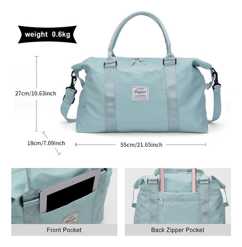 Bolso Deportivo Y De Viaje Hyc00 Impermeable X B-light Blue