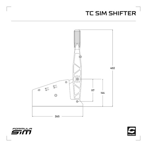 Imagen 4 de 6 de Palanca Simulador Tc Sim Shifter Con Controlador Usb A12