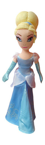 Pelúcia Boneca Princesa Cinderela Azul 50cm Long Jump