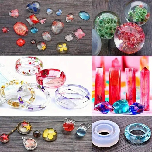 . 227 Piezas Joyería De Resina, Kit De Pegamento De Cristal