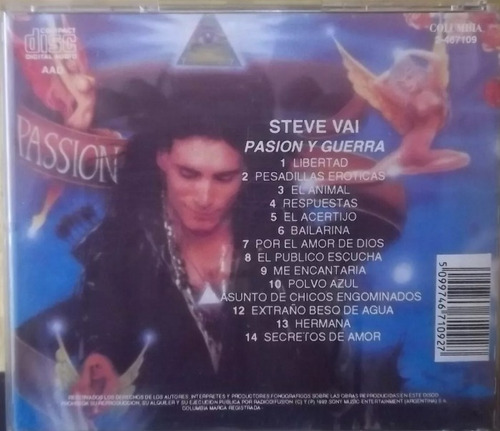 Steve Vai Pasión Y Guerra Cd (Usado)