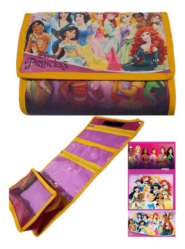 Cartuchera Desplegable Princesas Disney Sirenita Aurora Color 08 F