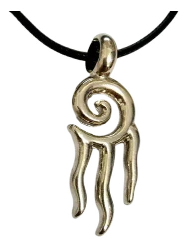 Colar Pingente Espiral Wicca Magic Celta Metal Cromado