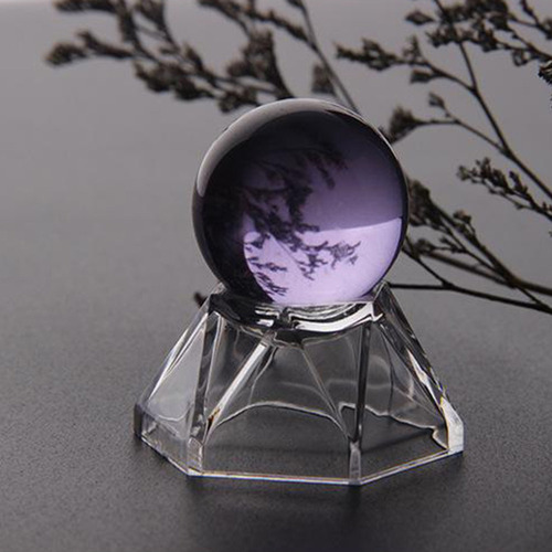 Mz 2x Suporte De Esfera De Base Acrílica Com Bola De Cristal