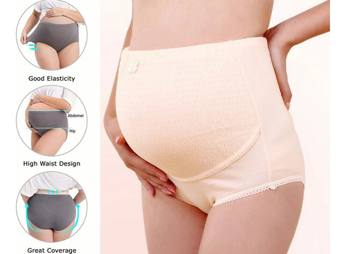 Az. Set De 3 Panti O Pantaletas Maternidad Embarazo Cintura