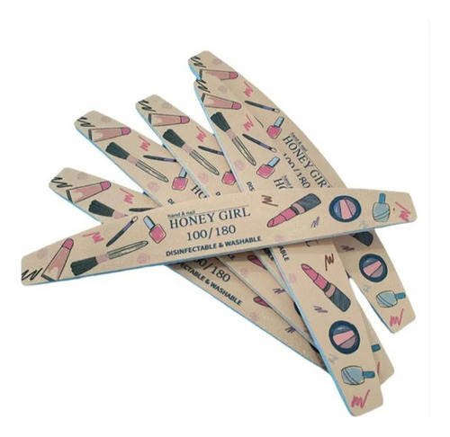 Lixa Para Unha Gel Acrílica Boomerang 100/180 Atacado 25 Uni