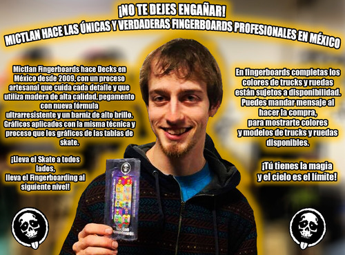 Fingerboard Profesional Con Gráfico Real Wear Serie Skate 2 Blind3 C/r Uretano Beige