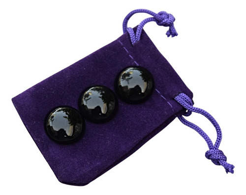 Pack 3 Ombligueras Obsidiana Protección Energia Pm1070 Tica