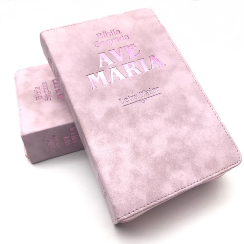 Bíblia Sagrada Catolica Letra Grande Maior Rosa Ave Maria