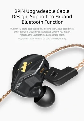 Imagen 7 de 8 de Kz Edx Audifonos Con Micro + Estuche In Ear Transparente