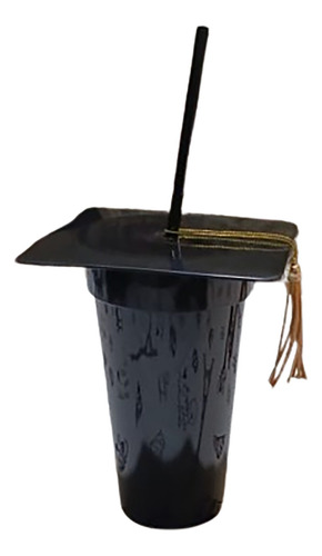 12 Vasos De Plastico Con Birrete Para Graduación