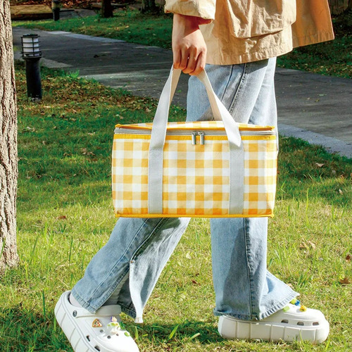 2pzs Bolsa De Picnic Aislada Reutilizable Gran Capacidad