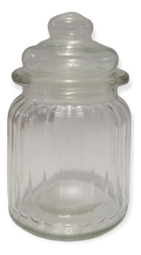 Especiero Cristal Frasco D/vidrio C/tapas Glass Canister 270 Color Transparente