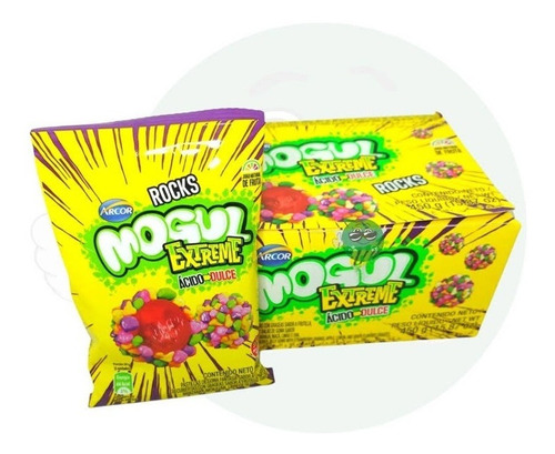 Nuevos! Caja X10 Gomitas Mogul Extreme Rocks 45g Acido Dulce