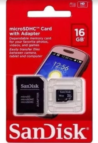 Cartão De Memória 16gb Sandisk